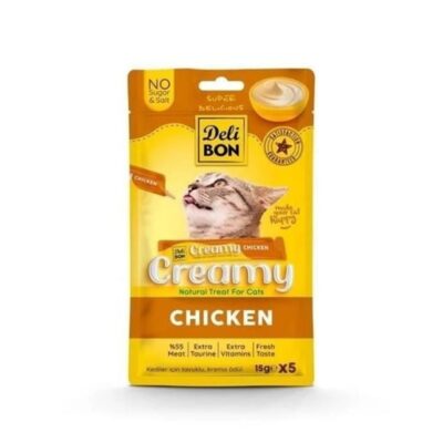 Delibon Creamy Kedi Ödül Maması Tavuklu 15 gr 5li