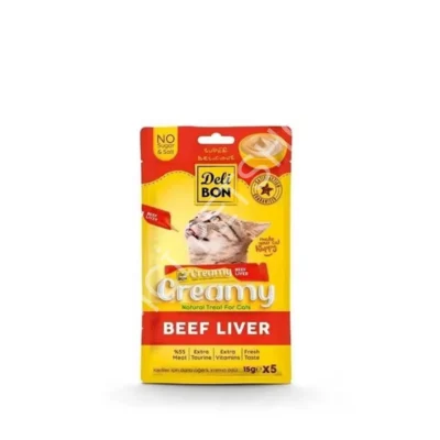 Delibon Creamy Kedi Ödül Maması Dana Ciğerli 15 gr 5li