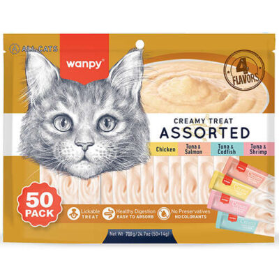 Wanpy Karışık Sıvı Kedi Ödülü 50x14 gr :