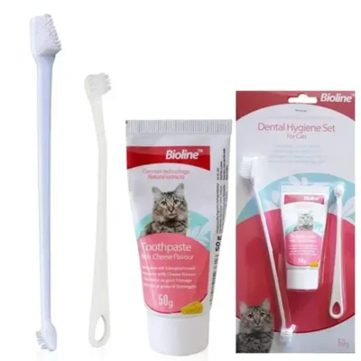 Bioline Kedi Diş Macunu ve Ağız Bakım Seti